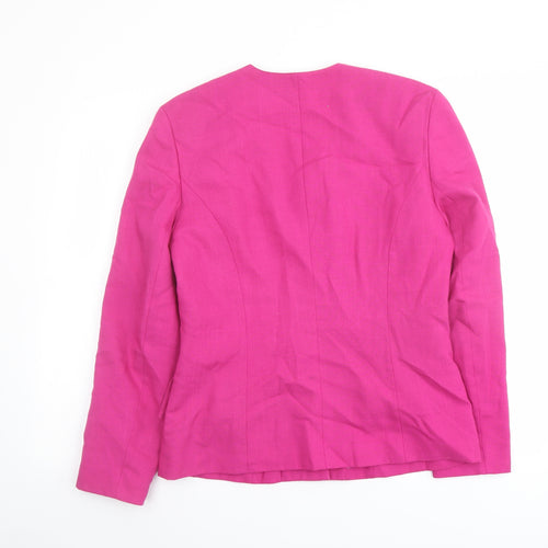 Berkertex Womens Pink Jacket Blazer Size 12 Button