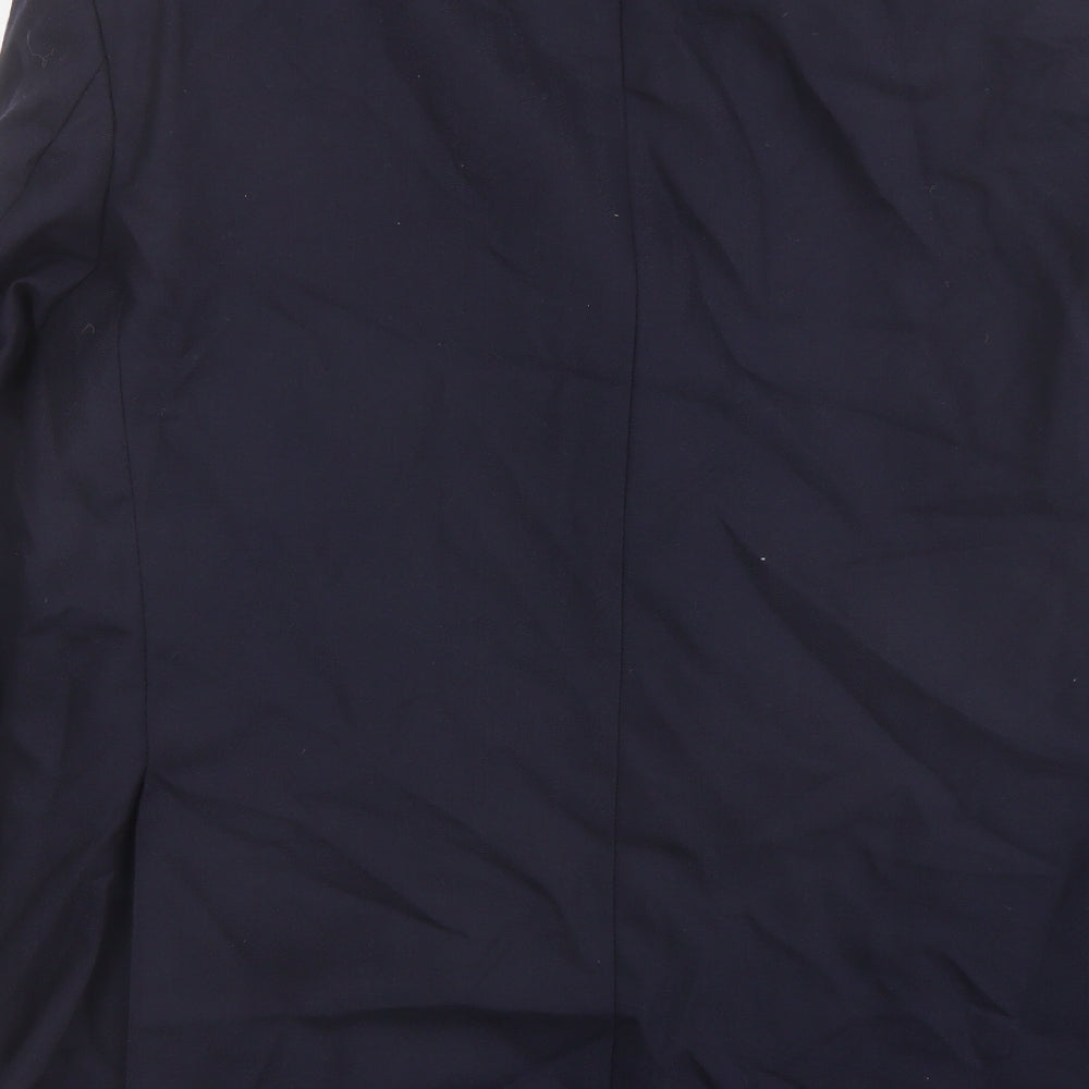 Alfred Brown Mens Blue Wool Jacket Suit Jacket Size 46 Regular