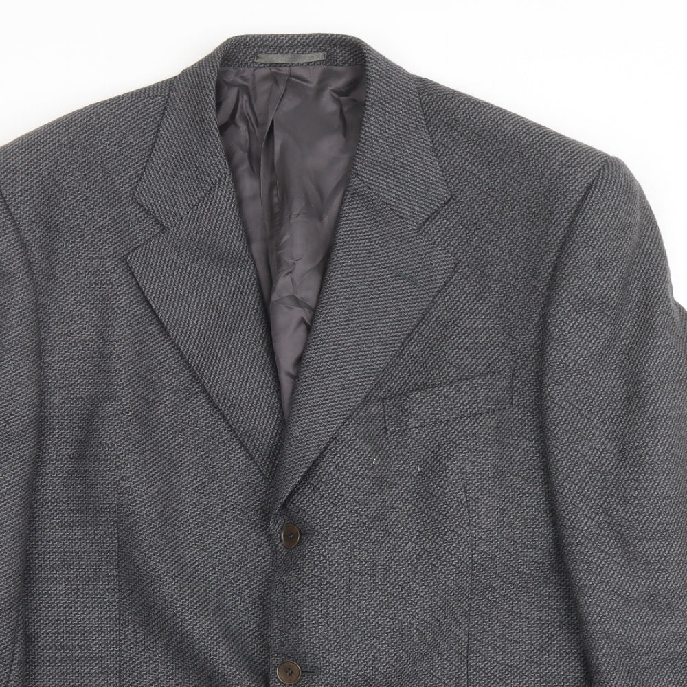 Lino Verra Mens Grey Polyester Jacket Suit Jacket Size 48 Regular