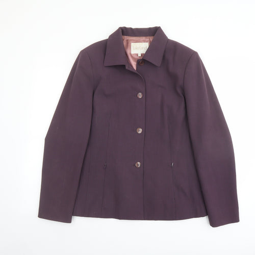 Lakeland Womens Purple Jacket Blazer Size 14 Button
