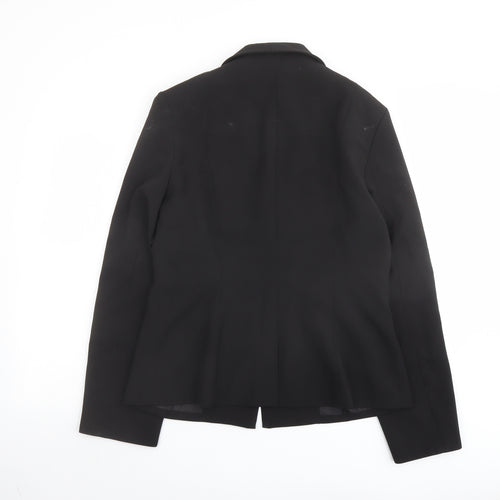 4TH Reckless Womens Black Polyester Jacket Blazer Size 14