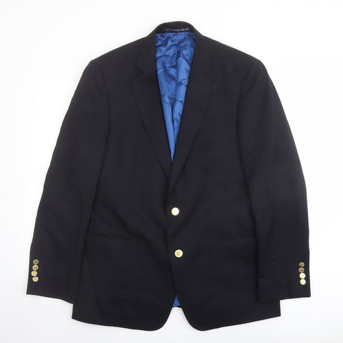 Magee Mens Blue Wool Jacket Blazer Size 42 Regular