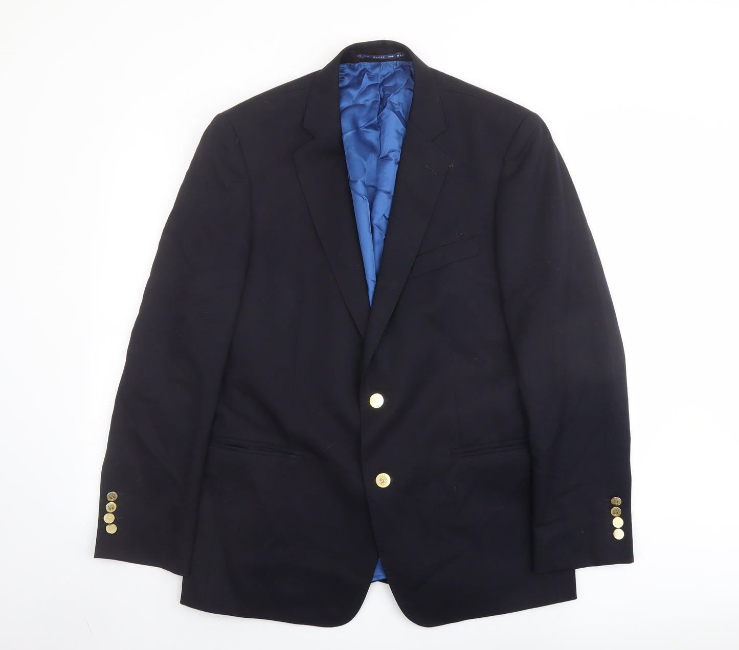 Magee Mens Blue Wool Jacket Blazer Size 42 Regular