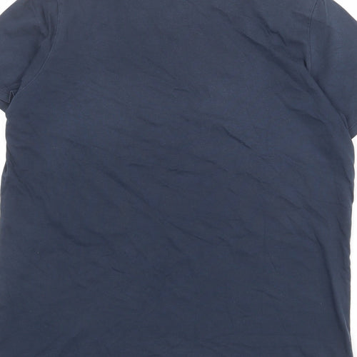 Lands' End Mens Blue Cotton T-Shirt Size S Round Neck