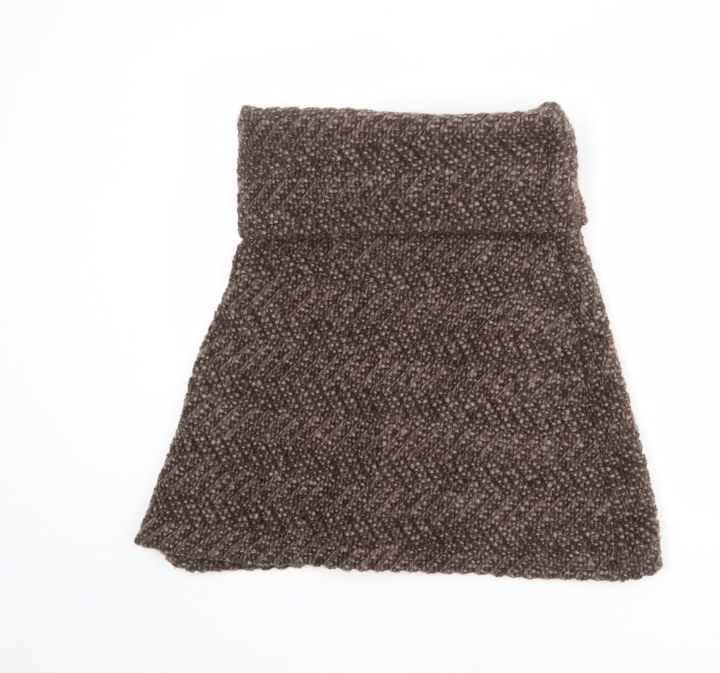 Per Una Womens Brown Geometric Mohair A-Line Skirt Size S
