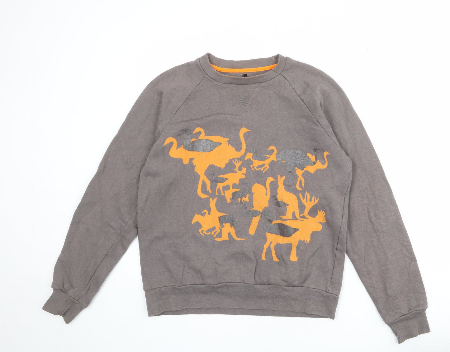 Rude T-shirts Womens Brown 100% Cotton Pullover Sweatshirt Size M Pullover - Safari Animals