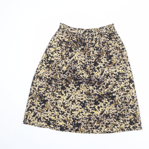 Miss Selfridge Womens Multicoloured Geometric Polyester A-Line Skirt Size 6 Zip