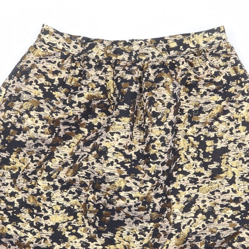 Miss Selfridge Womens Multicoloured Geometric Polyester A-Line Skirt Size 6 Zip