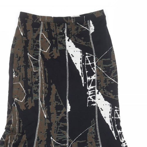 Chianti Womens Multicoloured Geometric Viscose Swing Skirt Size 10