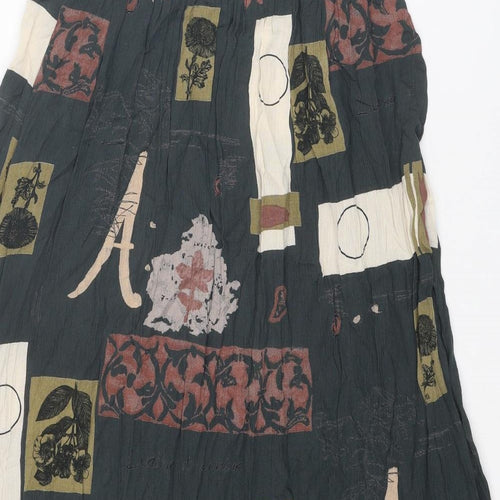 Hamells Womens Multicoloured Geometric Viscose Peasant Skirt Size 10