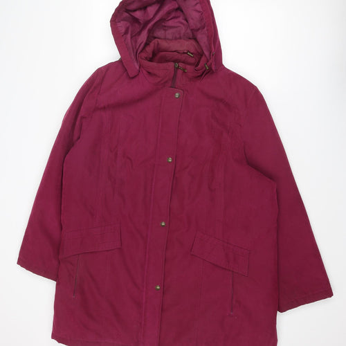 Bonmarché Womens Purple Jacket Size XL Zip