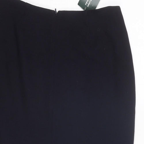 Hobbs Womens Blue Polyester A-Line Skirt Size 12 Zip