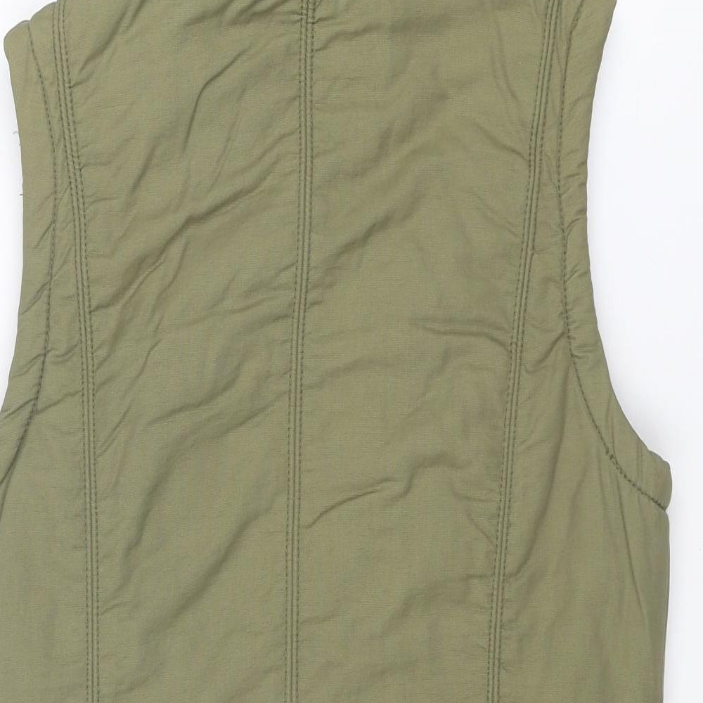 Bench Womens Green Gilet Jacket Size S Zip