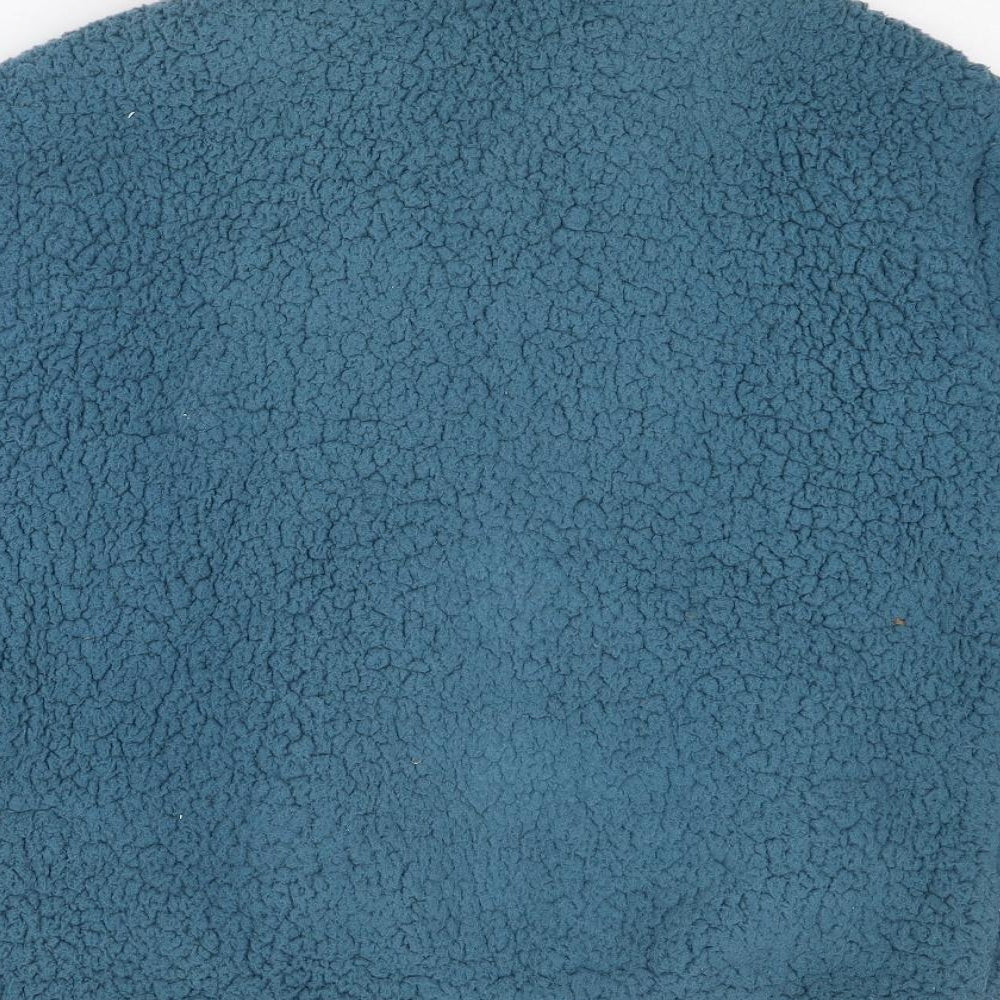 Jacqueline De Yong Womens Blue Jacket Size S Zip - Teddy Bear Style