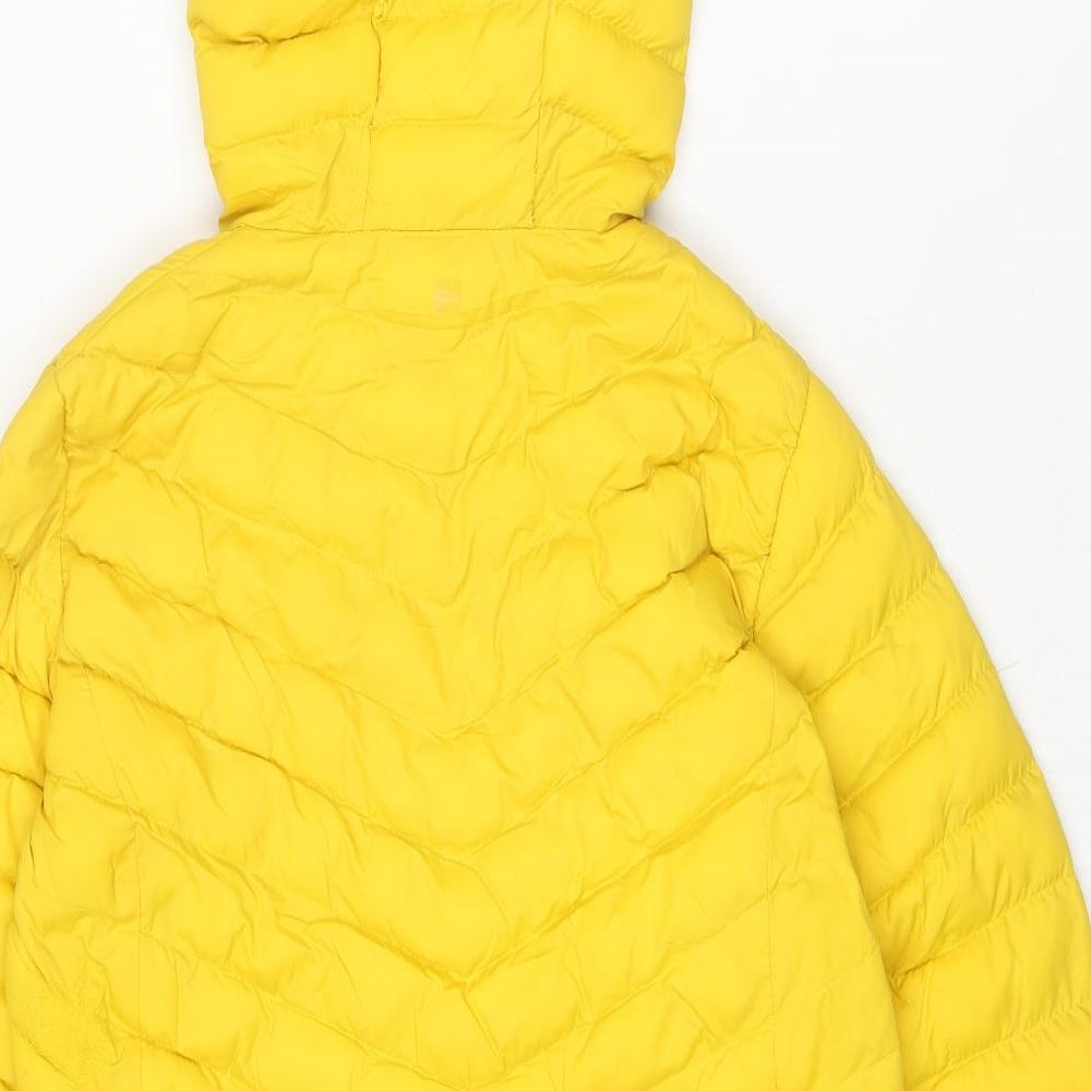 Mountain Warehouse Womens Yellow Quilted Jacket Size 8 Zip