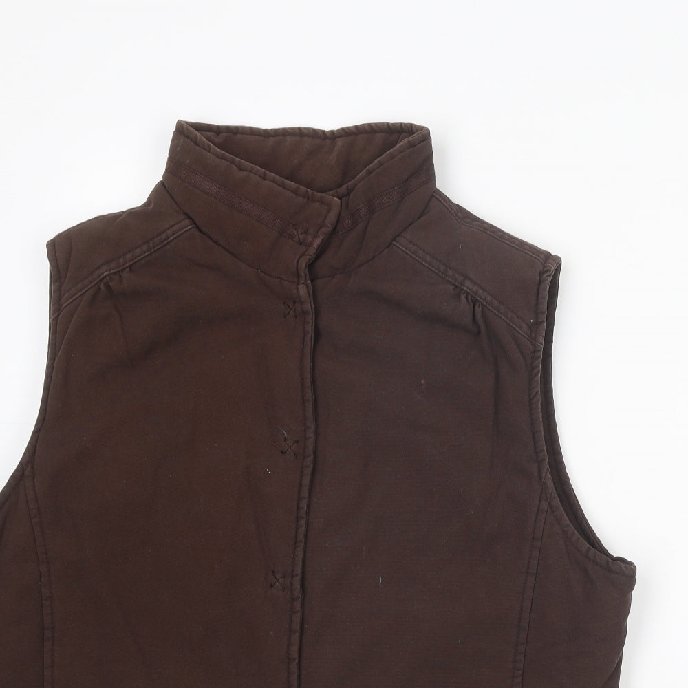 Hawkshead Womens Brown Gilet Jacket Size 16 Snap