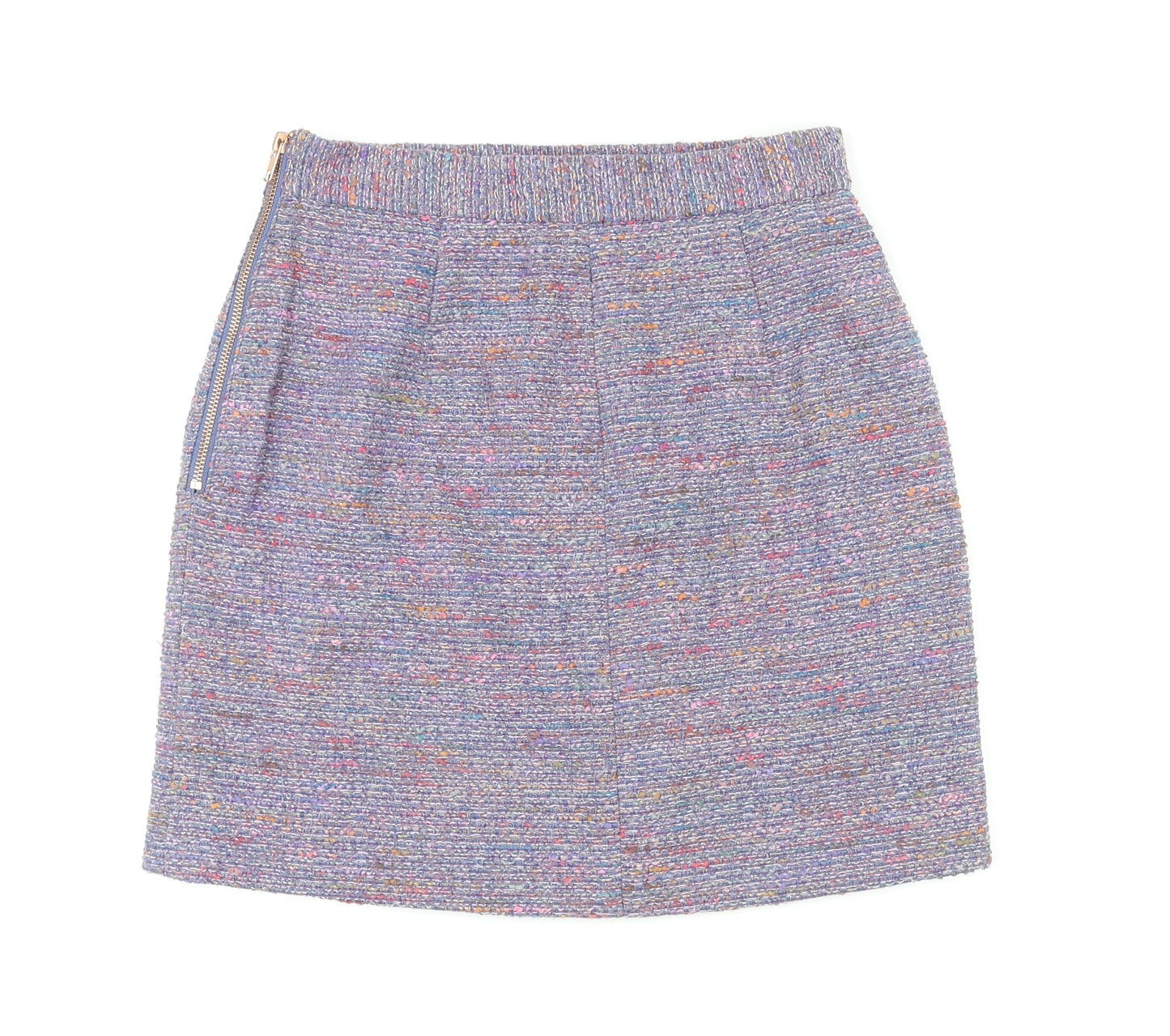 French Connection Womens Multicoloured Polyester A-Line Skirt Size 8 Zip