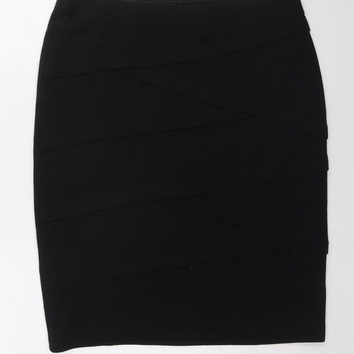 Marks and Spencer Womens Black Acrylic Bandage Skirt Size 16