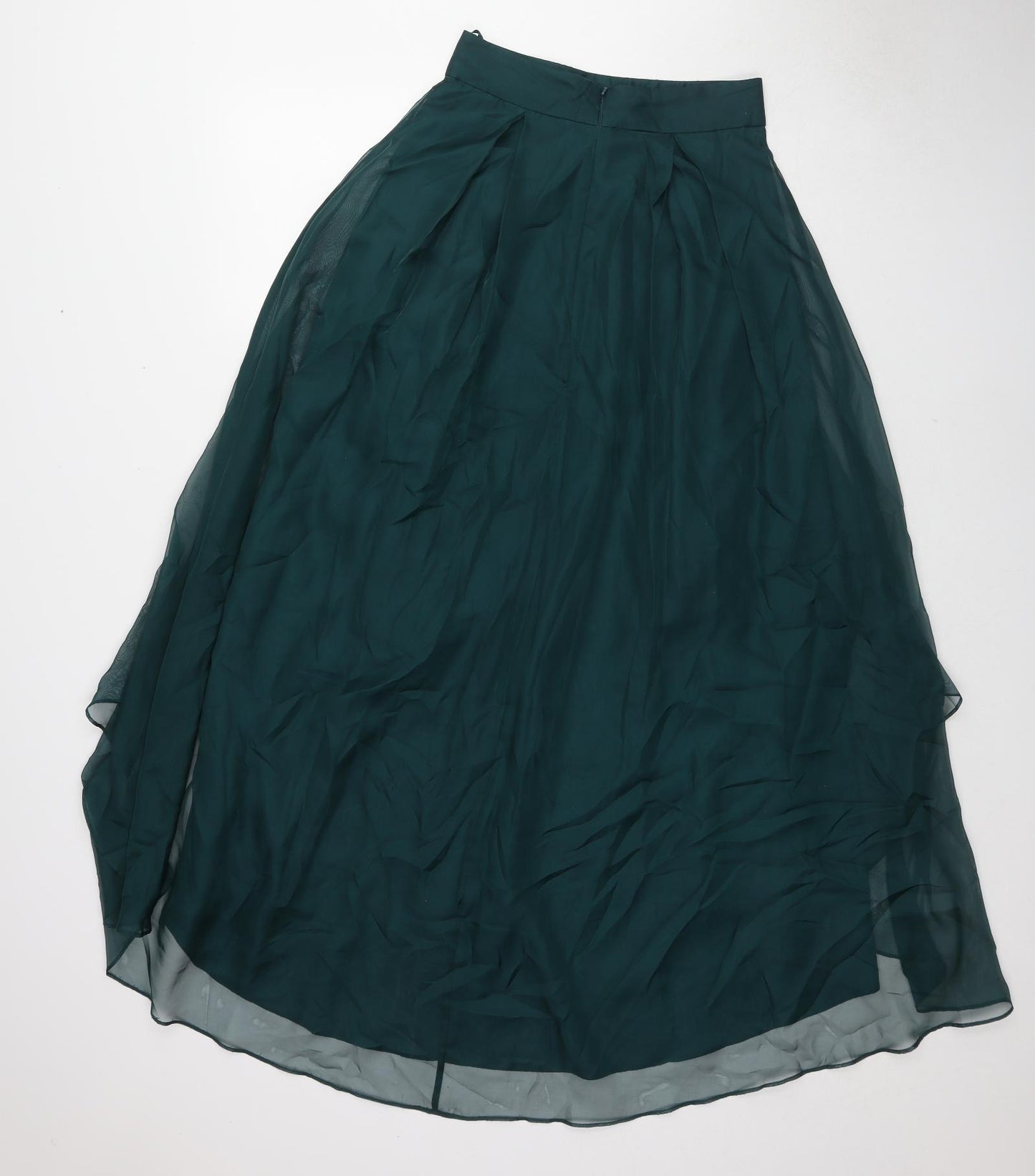 Coast Womens Blue Polyester Swing Skirt Size 8 Zip
