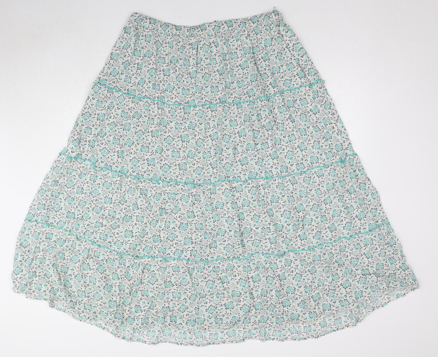 Per Una Womens Multicoloured Floral Viscose Peasant Skirt Size 16