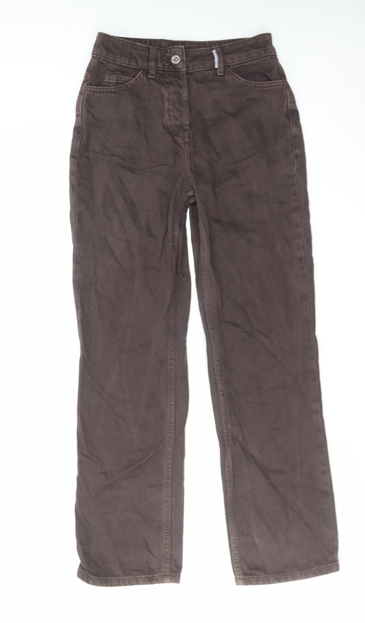 COLLUSION Womens Brown Cotton Straight Jeans Size 26 in L32 in Regular Zip