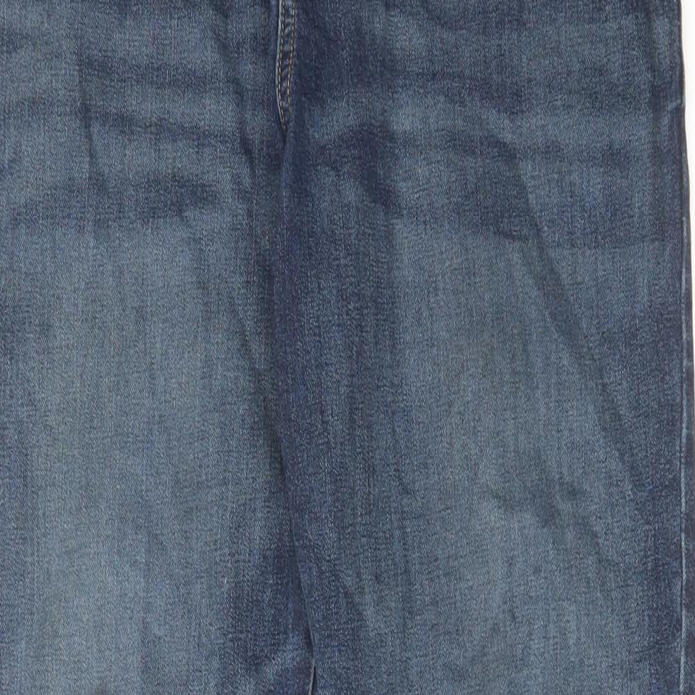 TU Mens Blue Cotton Tapered Jeans Size 32 in L32 in Regular Zip