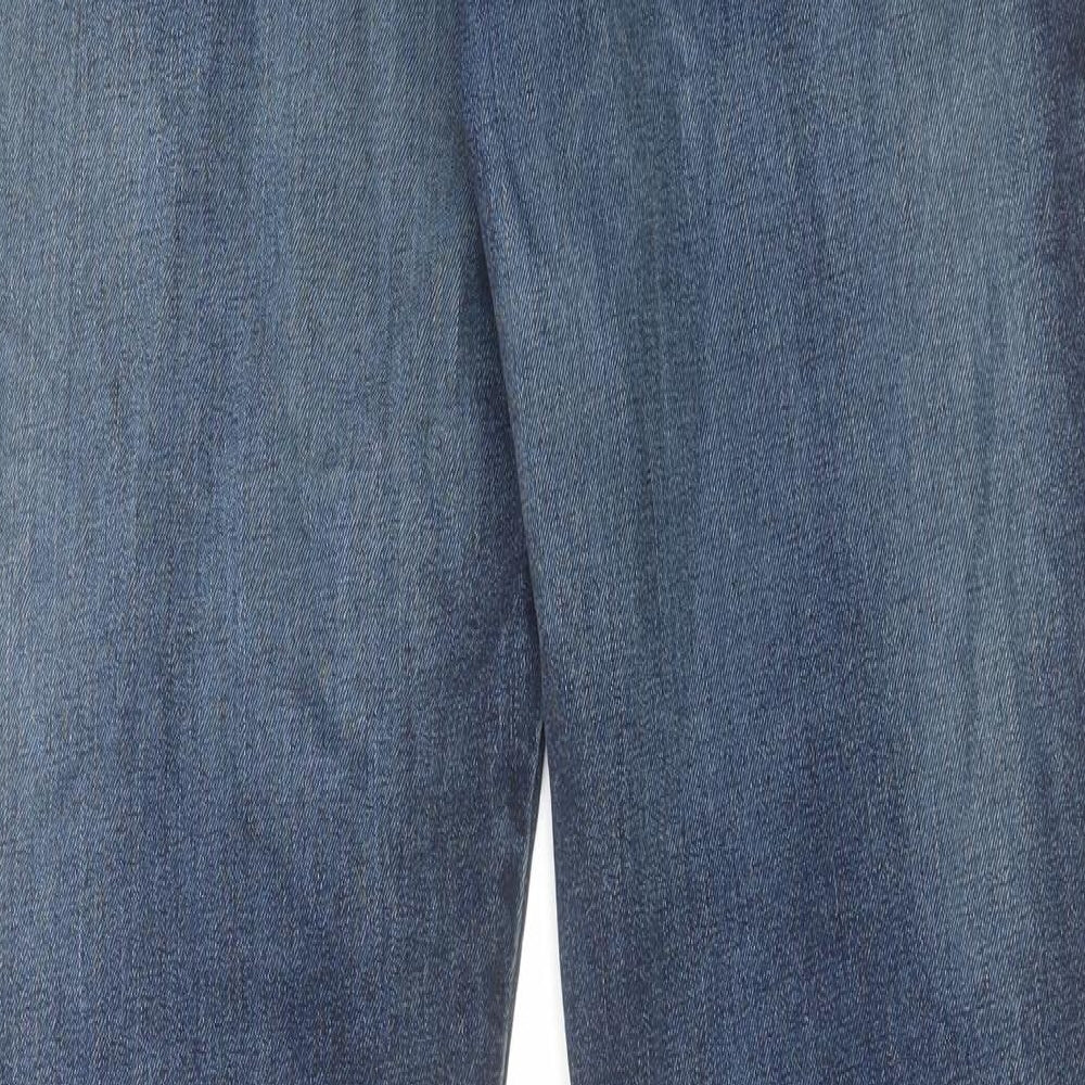 TU Mens Blue Cotton Tapered Jeans Size 32 in L32 in Regular Zip