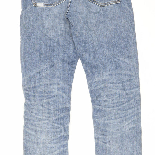 Superdry Mens Blue Cotton Skinny Jeans Size 30 in L32 in Slim Zip