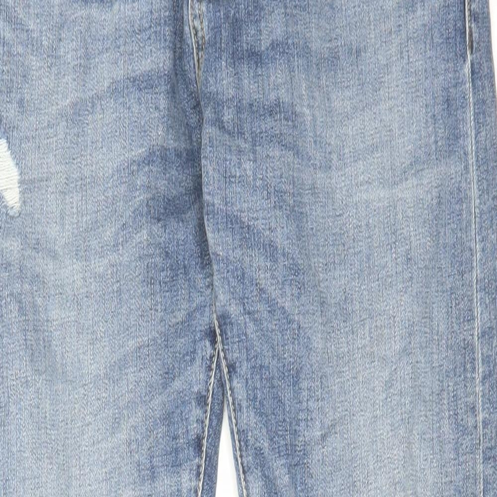 Superdry Mens Blue Cotton Skinny Jeans Size 30 in L32 in Slim Zip