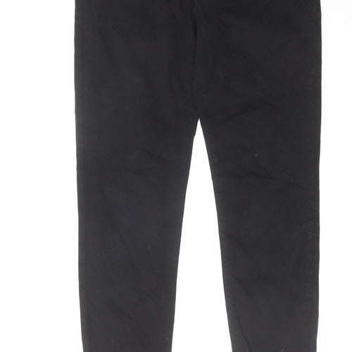 Zara Womens Black Cotton Skinny Jeans Size 10 L28 in Regular Zip