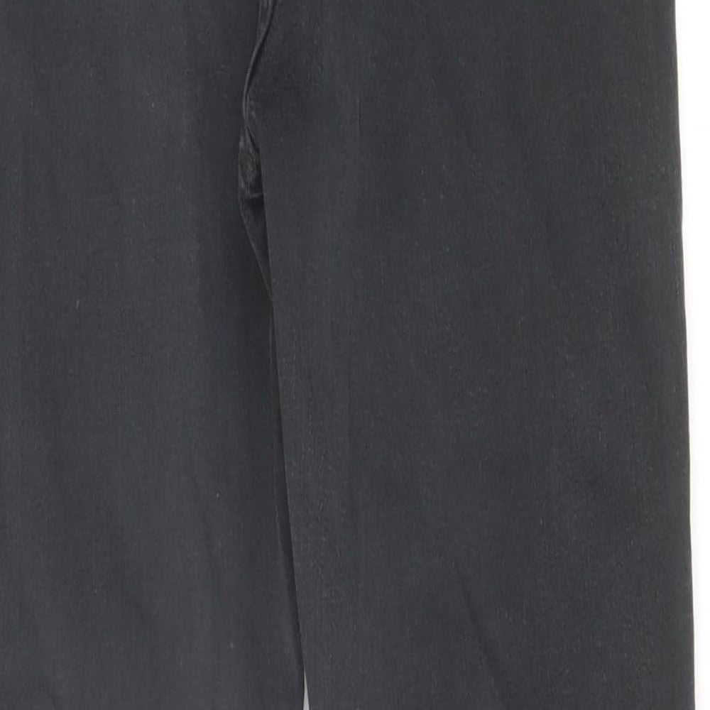 F&F Womens Black Cotton Skinny Jeans Size 14 L26 in Regular Zip