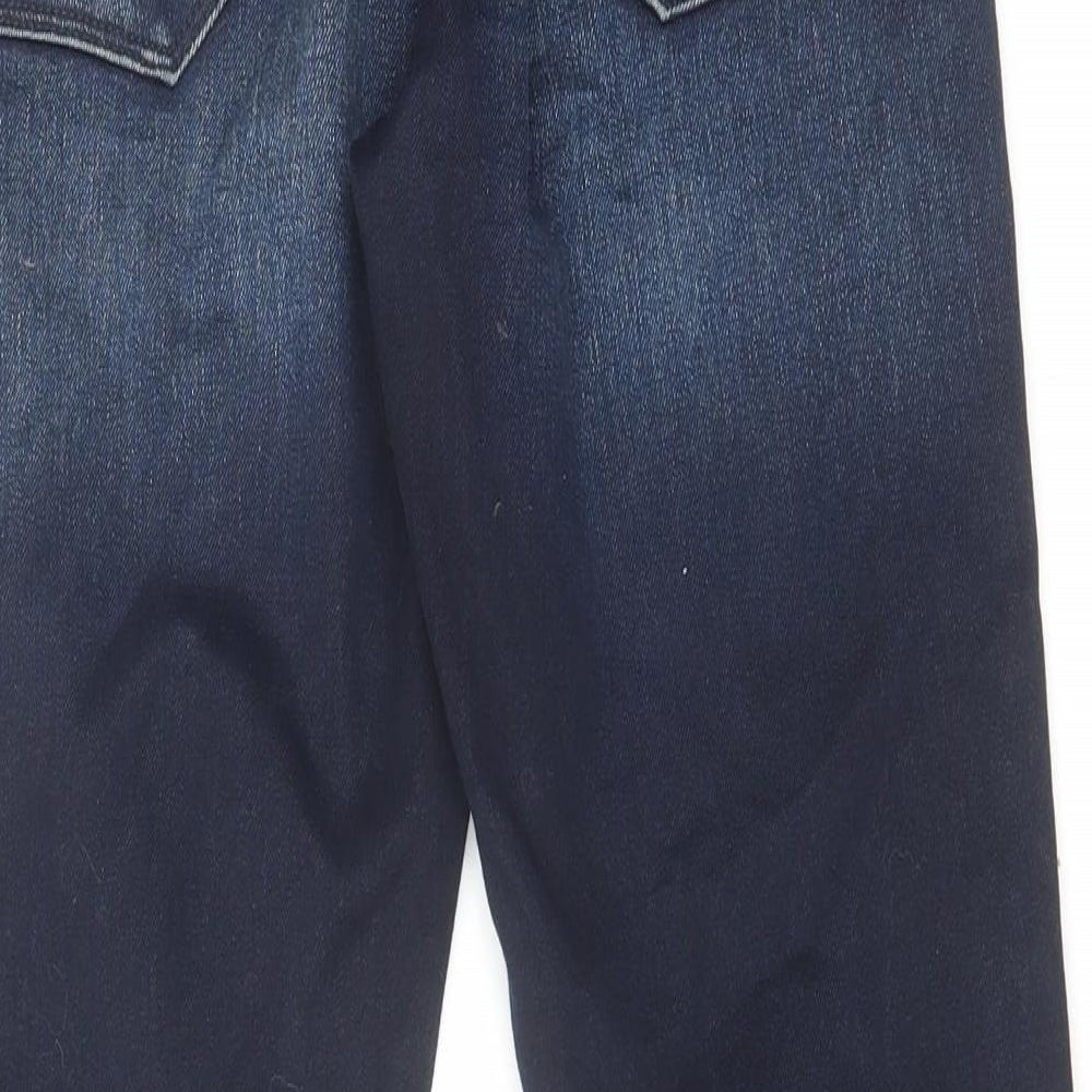 RAW Mens Blue Cotton Straight Jeans Size 28 in L30 in Regular Zip