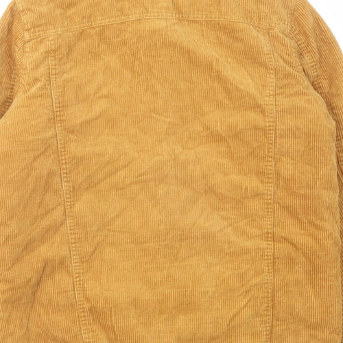 Denim & Co. Womens Brown Jacket Size 12 Button