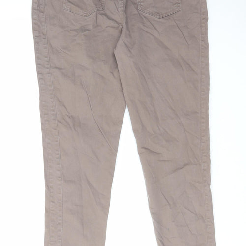 bonprix Womens Beige Cotton Tapered Jeans Size 20 L31 in Regular Zip