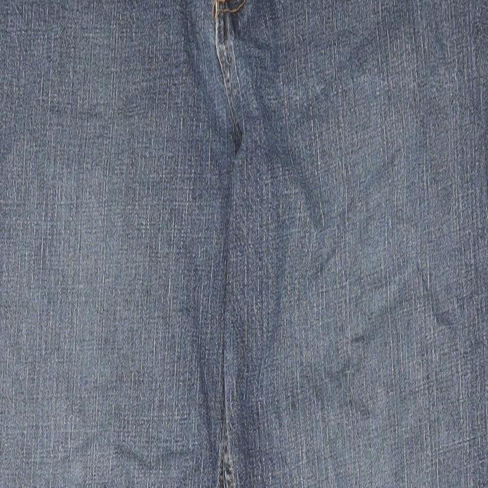 TU Mens Blue Cotton Straight Jeans Size 36 in L32 in Regular Zip