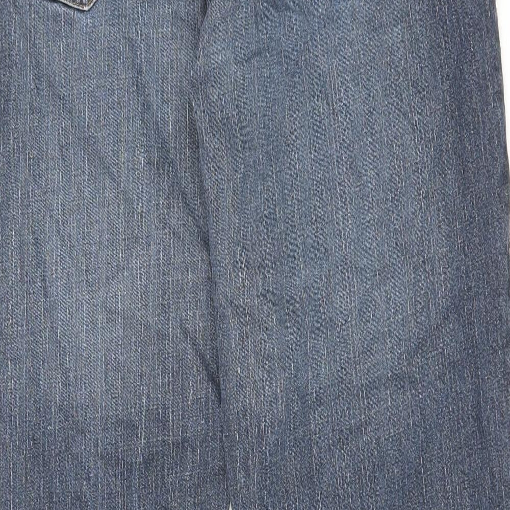 TU Mens Blue Cotton Straight Jeans Size 36 in L32 in Regular Zip