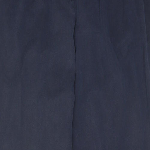 Linea Womens Blue Lyocell Chino Trousers Size 14 L28 in Regular Hook & Eye