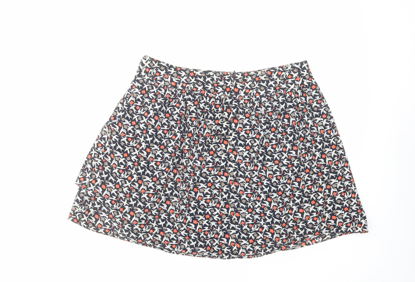 Gap Womens Multicoloured Geometric Polyester Skater Skirt Size 8 Zip - Bird pattern