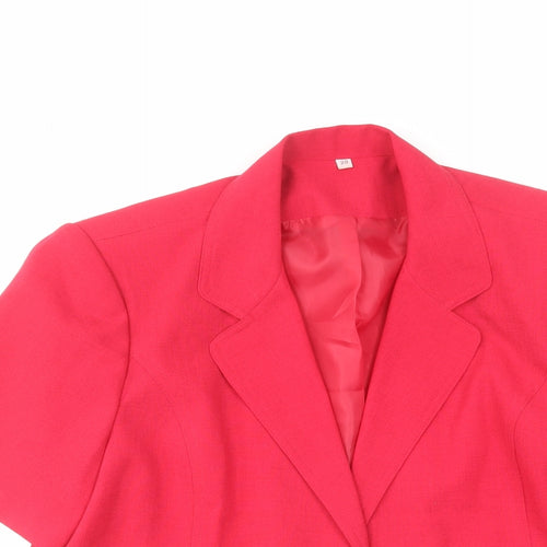 EWM Womens Red Jacket Blazer Size 20 Button