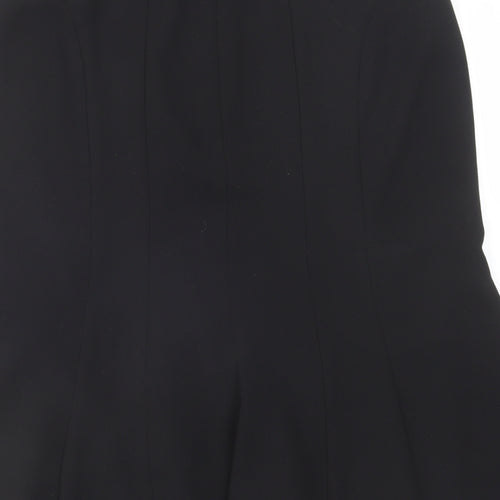 Eastex Womens Black Polyester Swing Skirt Size 14 Zip