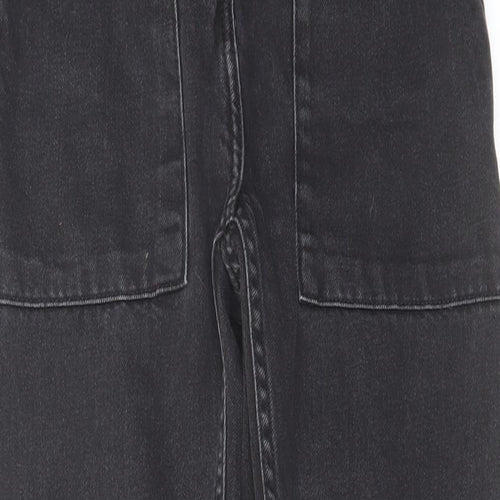 NEXT Womens Black Cotton Straight Jeans Size 6 L26 in Regular Zip