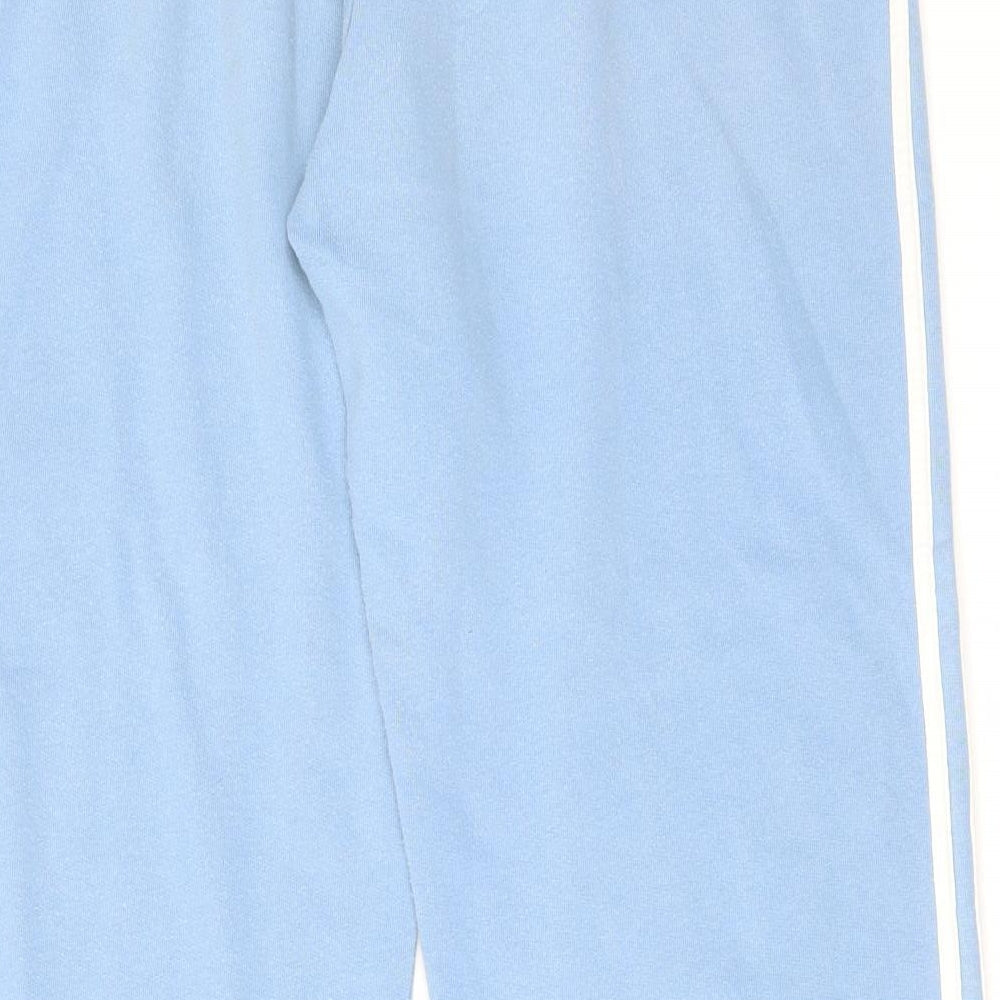 NEXT Womens Blue Cotton Jogger Trousers Size 16 L31 in Regular Drawstring