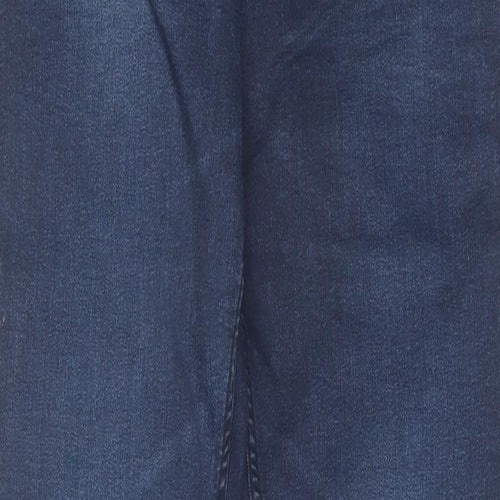 Marks and Spencer Womens Blue Cotton Skinny Jeans Size 10 L29 in Regular Zip