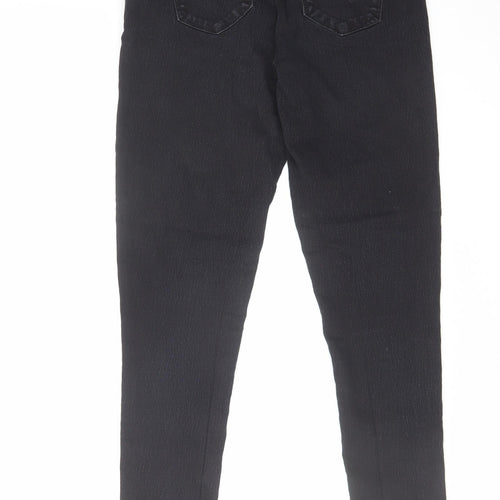 Denim & Co. Womens Black Cotton Skinny Jeans Size 10 L26 in Regular Zip