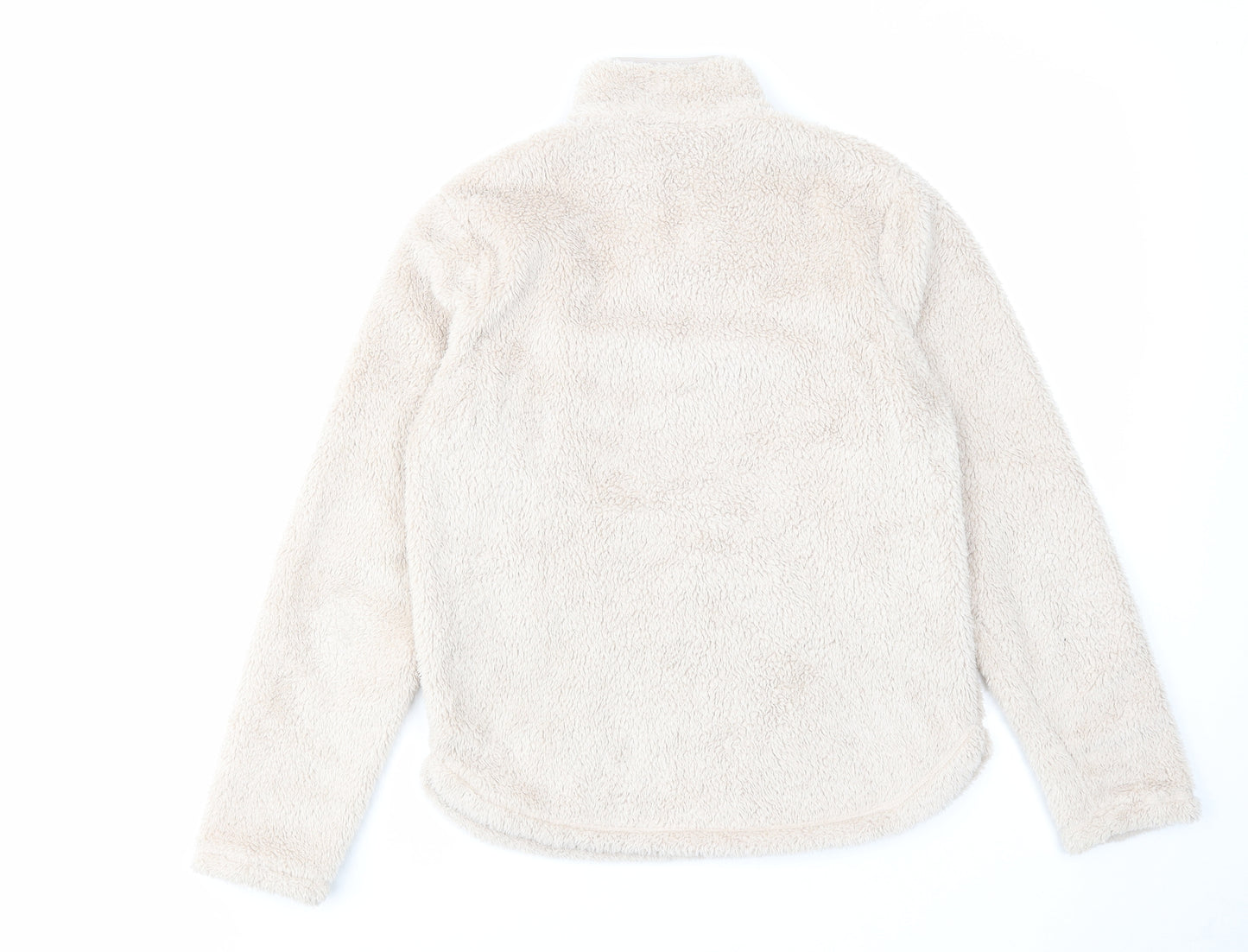 H&M Womens Beige Polyester Pullover Sweatshirt Size XS Zip