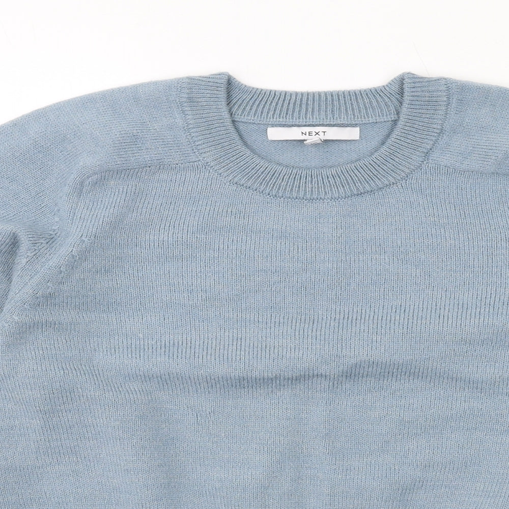 NEXT Womens Blue Round Neck Polyester Pullover Jumper Size M