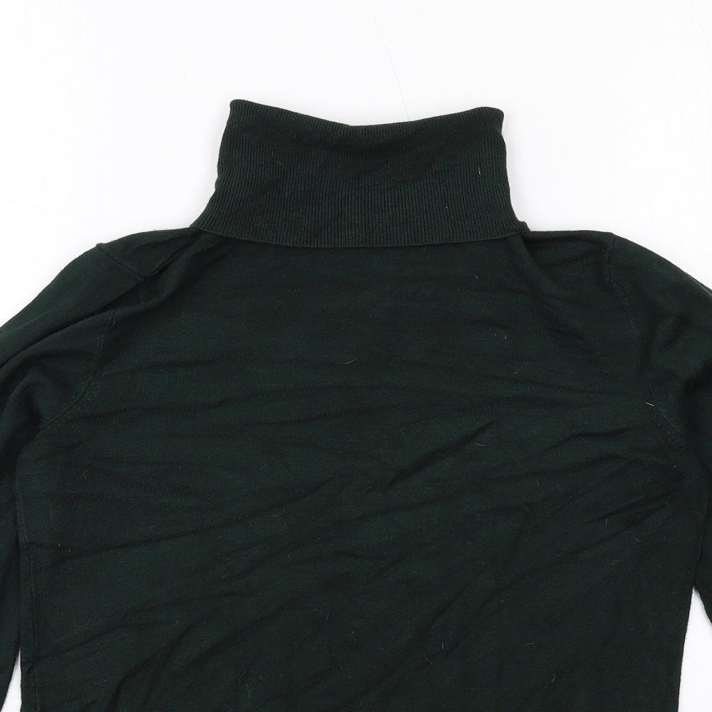 Dorothy Perkins Womens Green Roll Neck Viscose Pullover Jumper Size 6