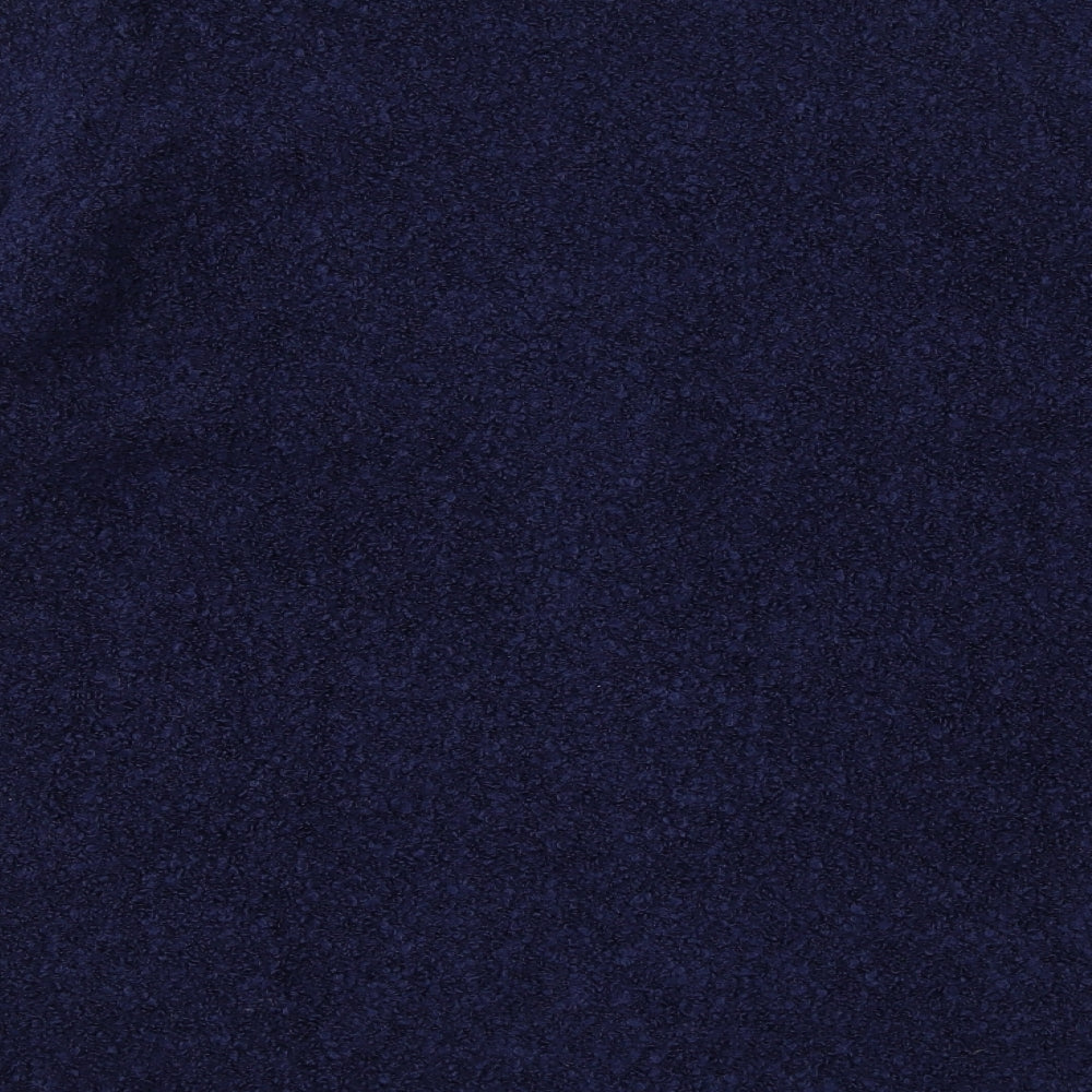 EWM Womens Blue V-Neck Acrylic Cardigan Jumper Size 18