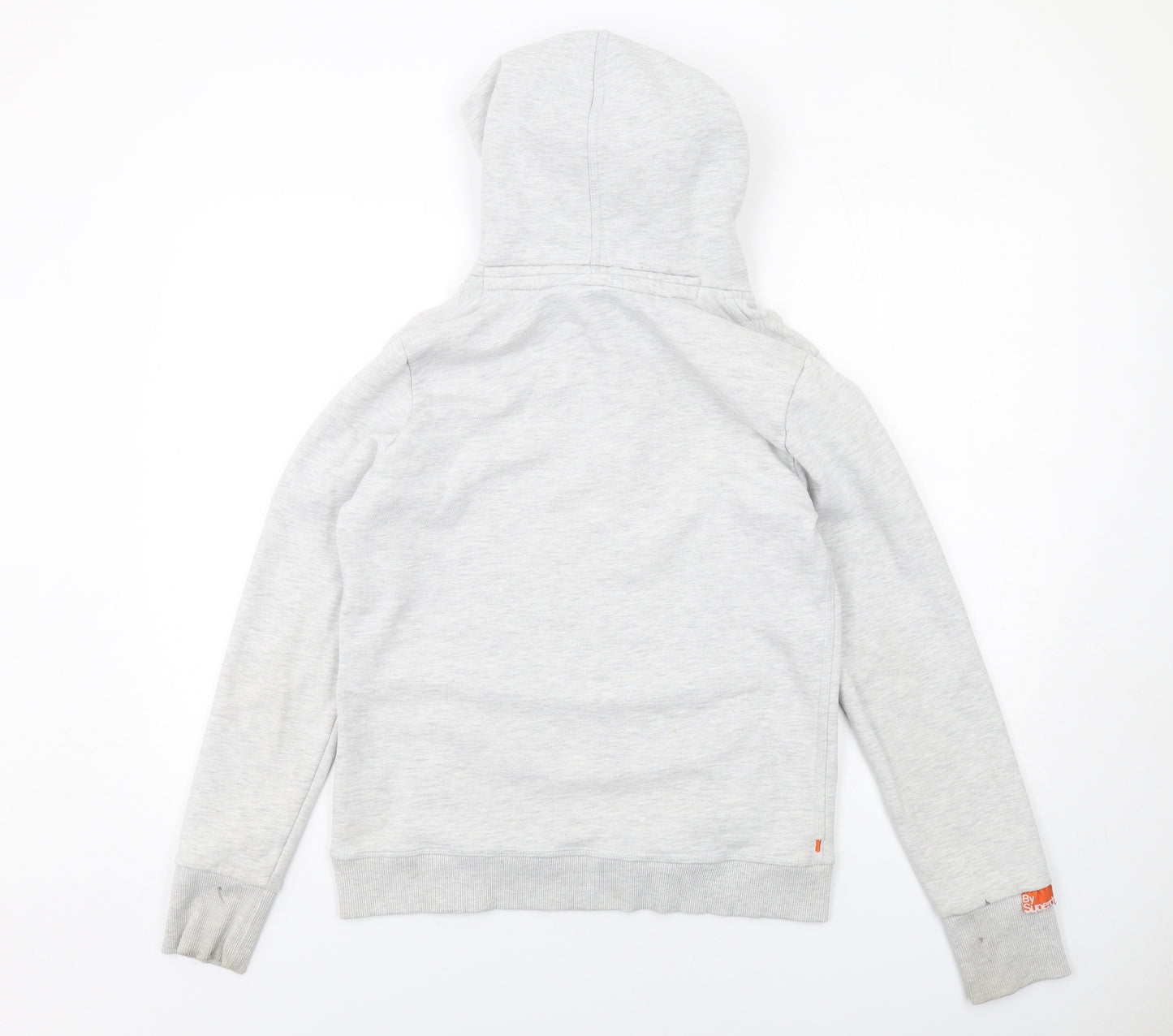 Superdry Womens Grey Cotton Pullover Hoodie Size L Pullover