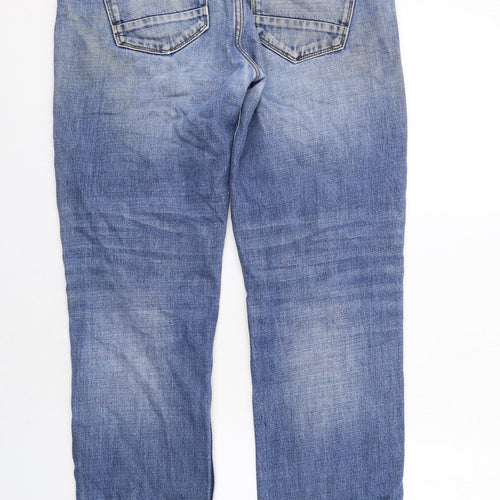 NEXT Mens Blue Cotton Straight Jeans Size 32 in L31 in Regular Button